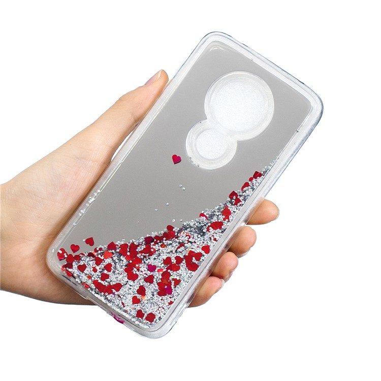 Quicksand Mirror Surface TPU Back Shell for Motorola Moto G7 Play (US Version)/(EU Version) - Silver-5