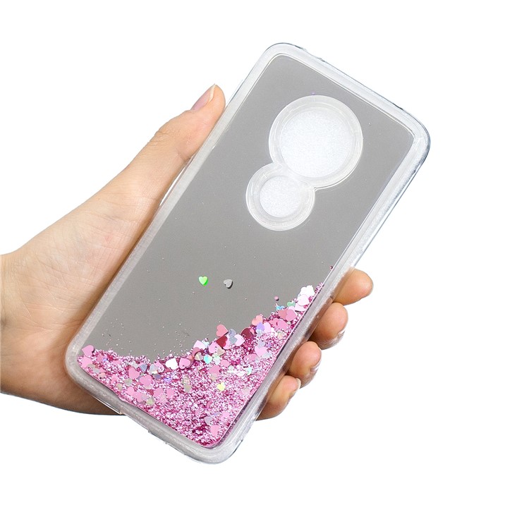 Quicksand Mirror Surface TPU Back Shell for Motorola Moto G7 Play (US Version)/(EU Version) - Pink-5