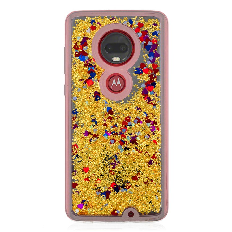 Quicksand Mirror Surface TPU Cell Phone Case for Motorola Moto G7/G7 Plus - Gold-2