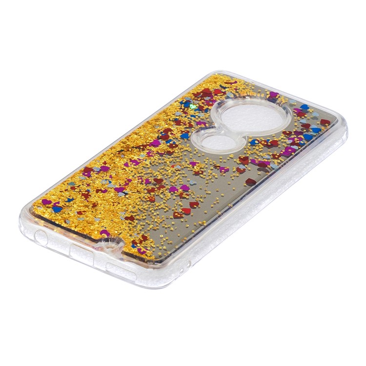 Quicksand Mirror Surface TPU Cell Phone Case for Motorola Moto G7/G7 Plus - Gold-3