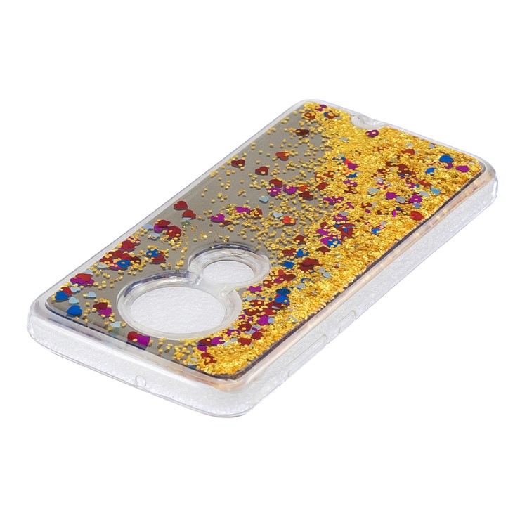 Quicksand Mirror Surface TPU Cell Phone Case for Motorola Moto G7/G7 Plus - Gold-4