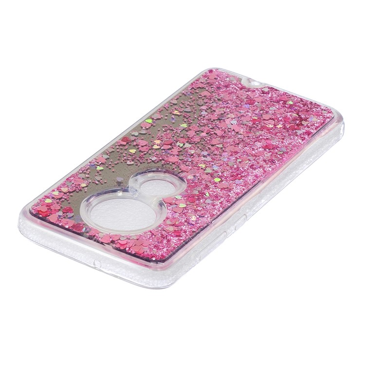 Quicksand Mirror Surface TPU Cell Phone Case for Motorola Moto G7/G7 Plus - Pink-4