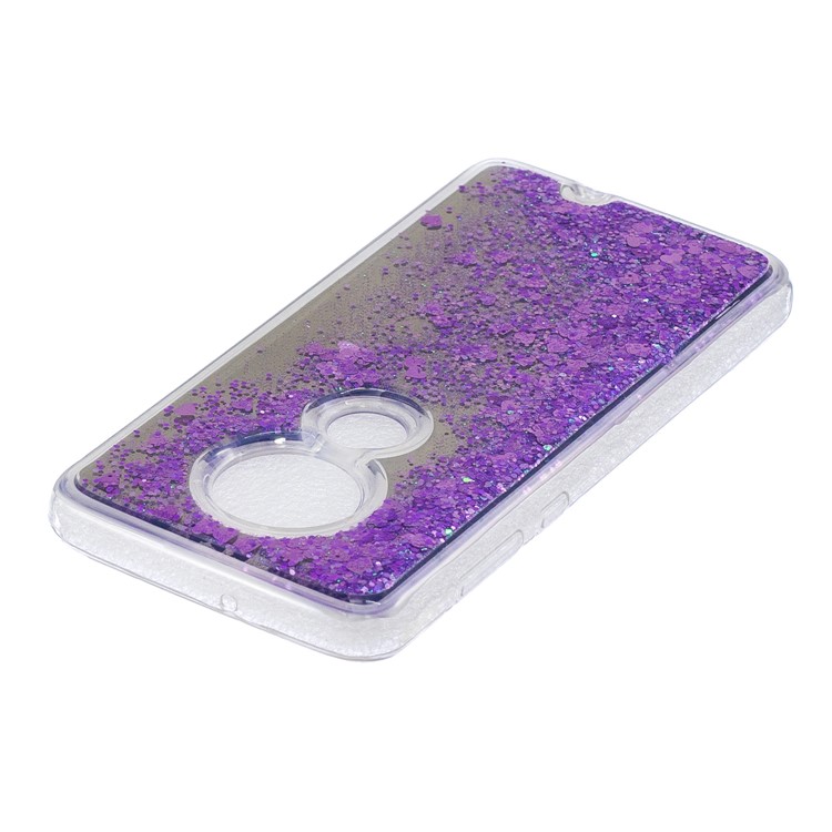 Quicksand Mirror Surface TPU Cell Phone Case for Motorola Moto G7/G7 Plus - Purple-4