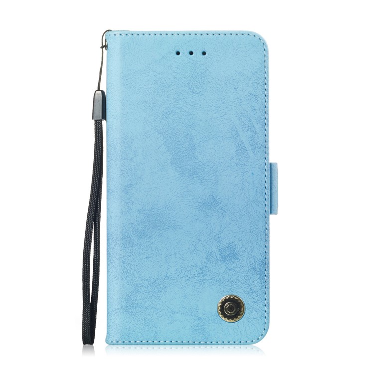 Retro Style PU Leather Stand Wallet Cover for Motorola Moto G7 Power (EU Version)/(US Version) - Baby Blue-2