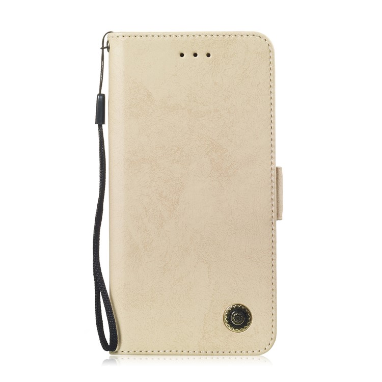 Retro Style PU Leather Wallet Cover with Stand for Motorola Moto G7/G7 Plus - Gold-2