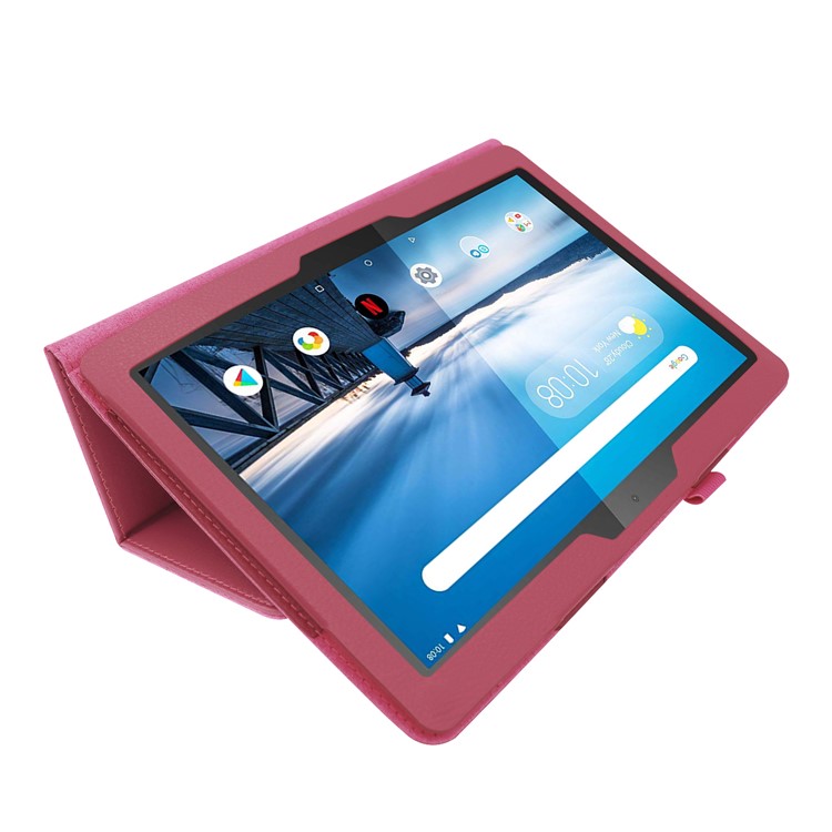 For Lenovo Tab P10 10.1-inch Litchi Texture Leather Stand Protection Case - Rose-4