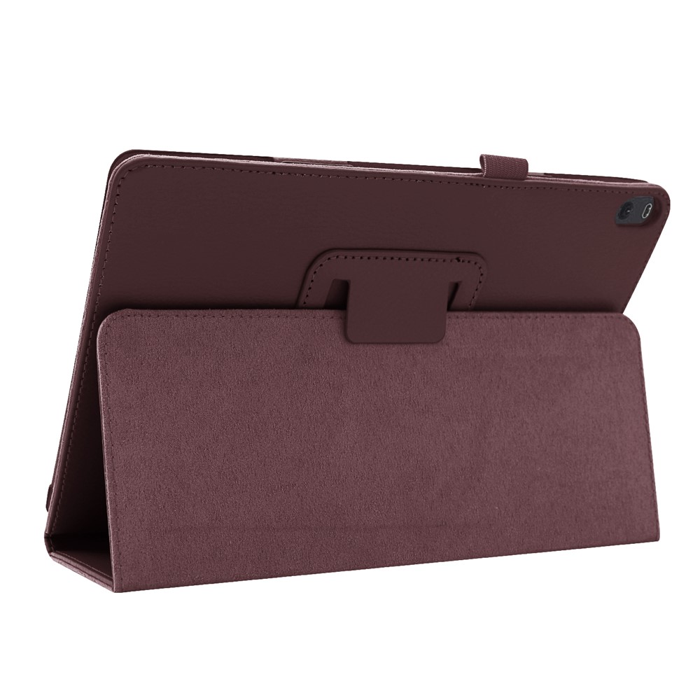 For Lenovo Tab P10 10.1-inch Litchi Texture Leather Stand Protection Case - Coffee-6