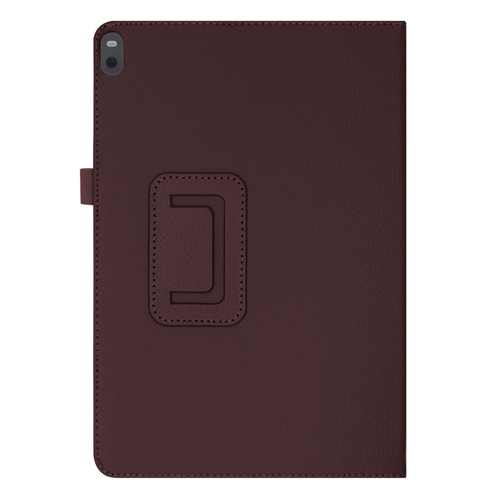 For Lenovo Tab P10 10.1-inch Litchi Texture Leather Stand Protection Case - Coffee-8