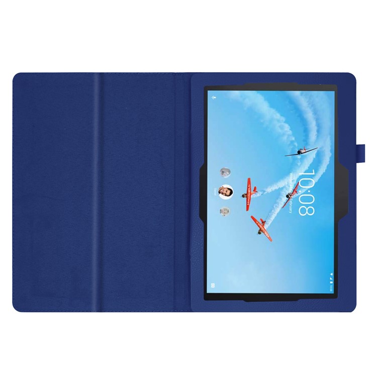For Lenovo Tab E10 10.1 inch Litchi Texture Leather Stand Protective Case - Dark Blue-3