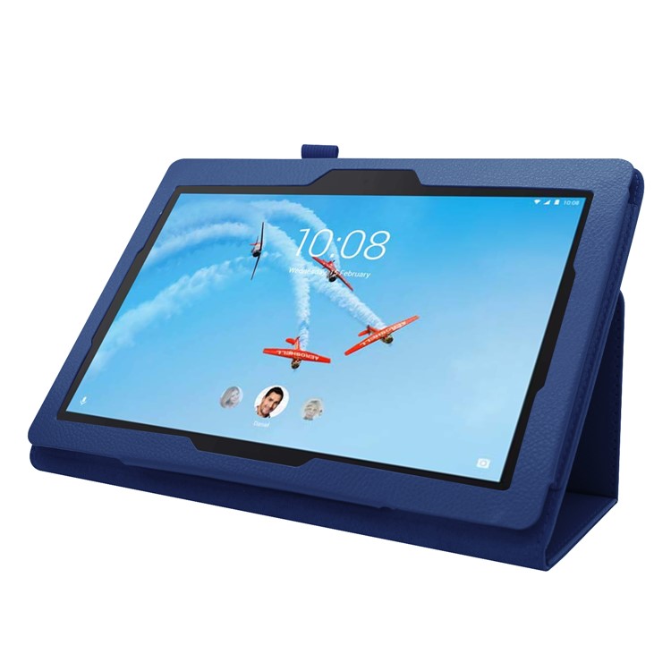 For Lenovo Tab E10 10.1 inch Litchi Texture Leather Stand Protective Case - Dark Blue-5