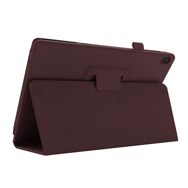For Lenovo Tab E10 10.1 inch Litchi Texture Leather Stand Protective Case - Coffee-6