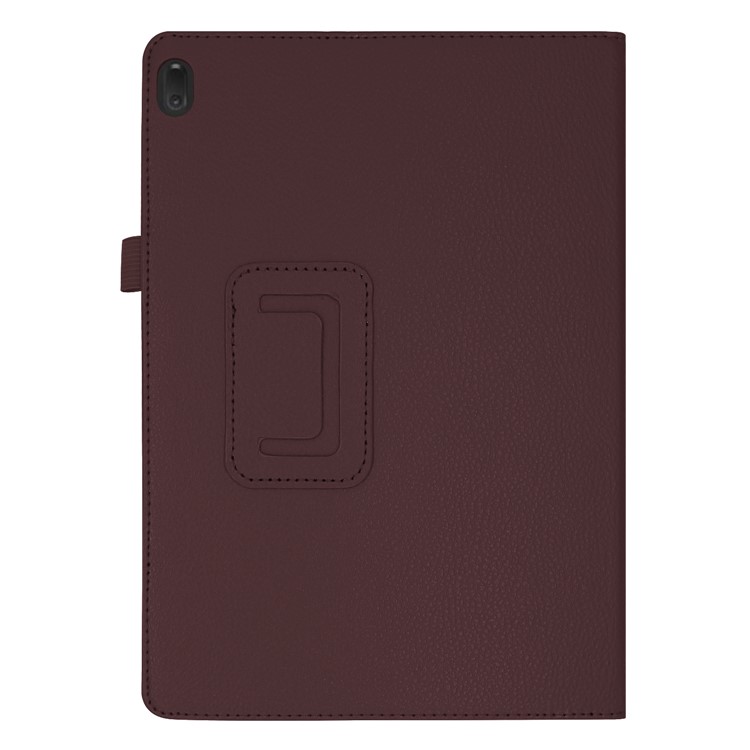 For Lenovo Tab E10 10.1 inch Litchi Texture Leather Stand Protective Case - Coffee-7