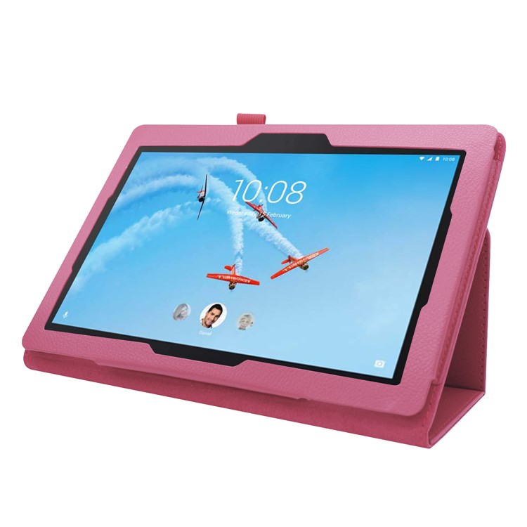 For Lenovo Tab E10 10.1 inch Litchi Texture Leather Stand Protective Case - Rose-5