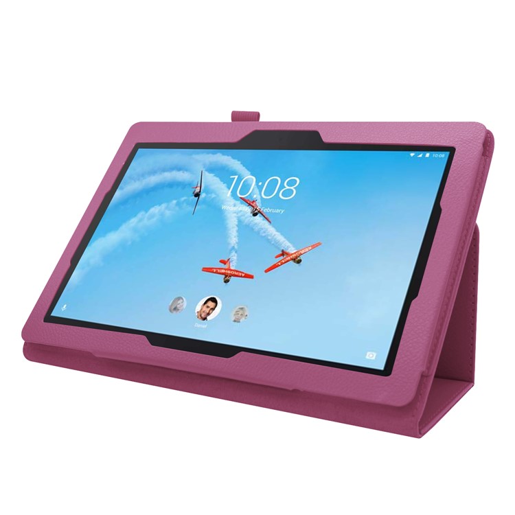 Per Lenovo Tab E10 10,1 Pollici di Texture Litchi Stand Case Protettiva - Viola