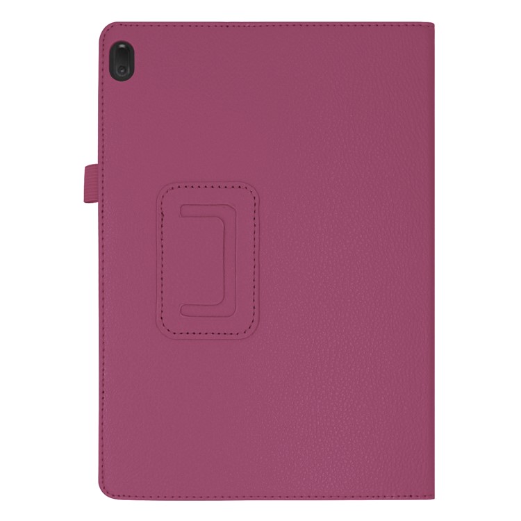 Pour Lenovo Tab E10 10,1 Pouces Litchi Texture Texture Stand Protective Case de Protection - Violet