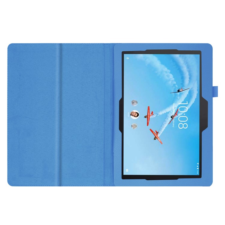 For Lenovo Tab E10 10.1 inch Litchi Texture Leather Stand Protective Case - Baby Blue-3