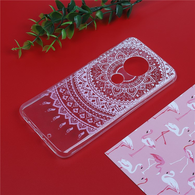 Pattern Printing Soft TPU Back Case for Motorola Moto G7/G7 Plus - Pink Mandala-4