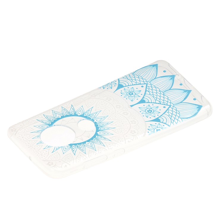 Pattern Printing Soft TPU Back Case for Motorola Moto G7/G7 Plus - Blue Mandala-2
