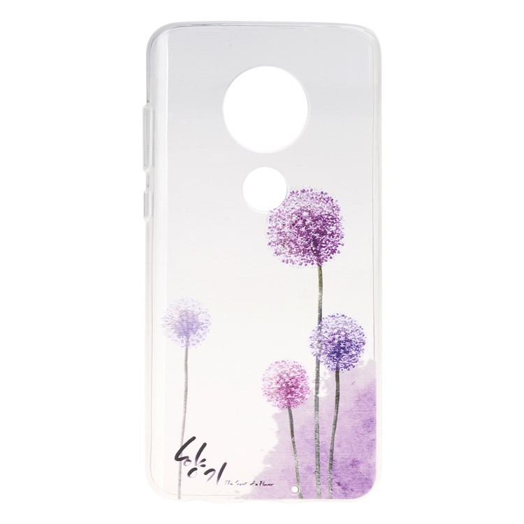 Pattern Printing Soft TPU Back Case for Motorola Moto G7/G7 Plus - Dandelion-1