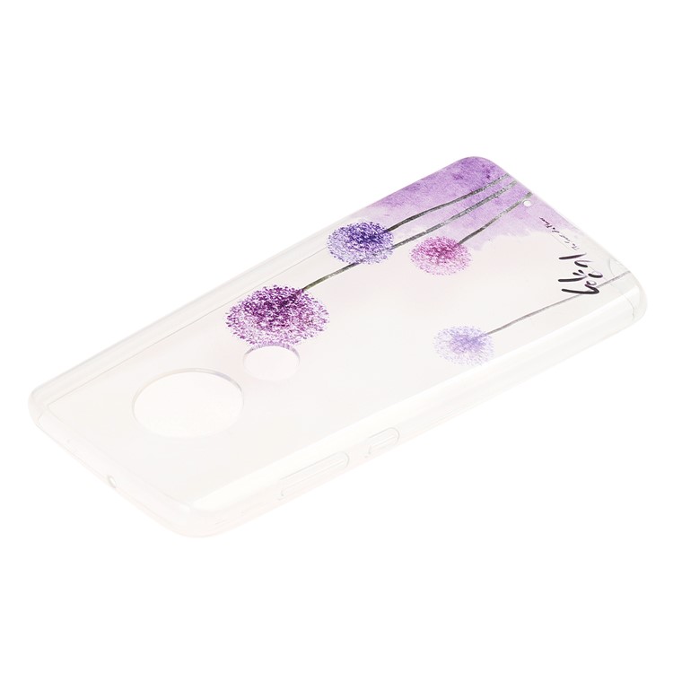 Pattern Printing Soft TPU Back Case for Motorola Moto G7/G7 Plus - Dandelion-2