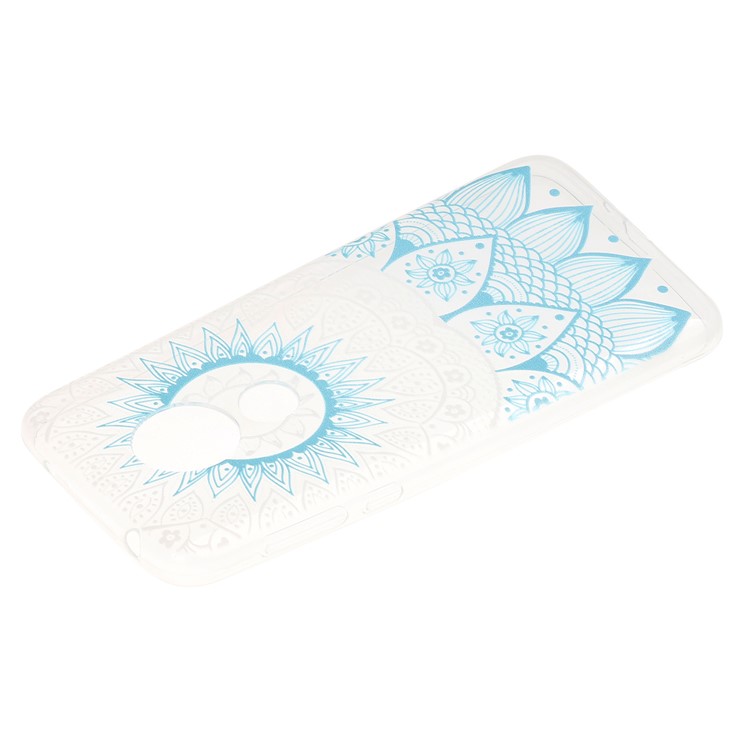 Pattern Printing Soft TPU Back Case for Motorola Moto G7 Power (EU Version) - Blue Mandala-2