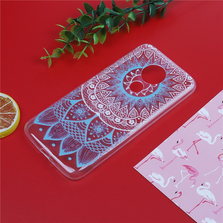 Pattern Printing Soft TPU Back Case for Motorola Moto G7 Power (EU Version) - Blue Mandala-4