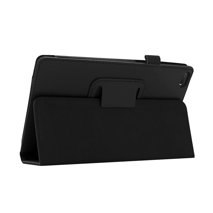 Litchi Texture Leather Stand Protective Case for Lenovo Tab E8 - Black-6