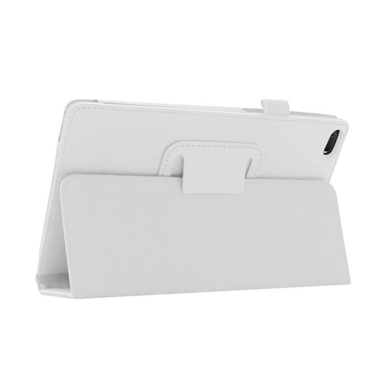 Litchi Texture Leather Stand Protective Case for Lenovo Tab E8 - White-6