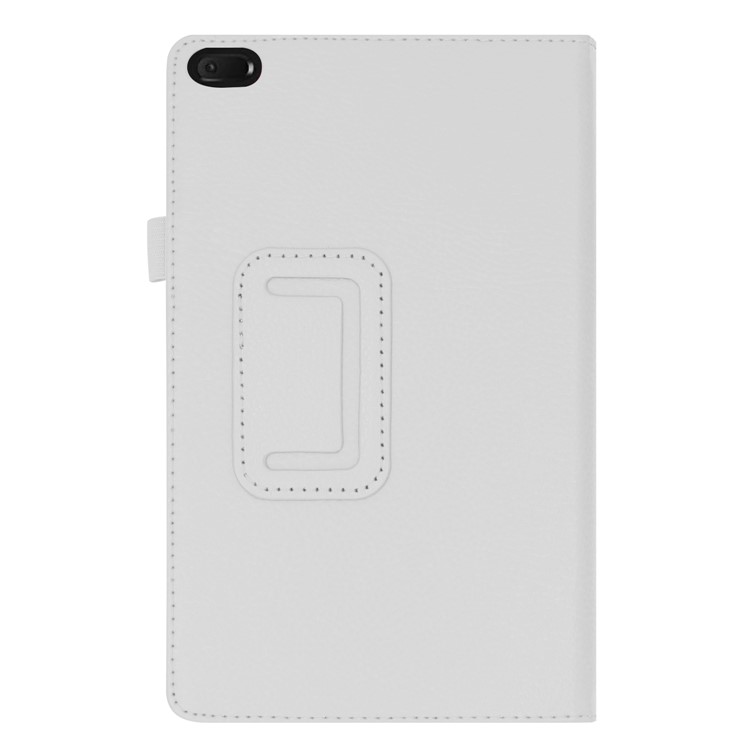 Litchi Texture Leather Stand Protective Case for Lenovo Tab E8 - White-8