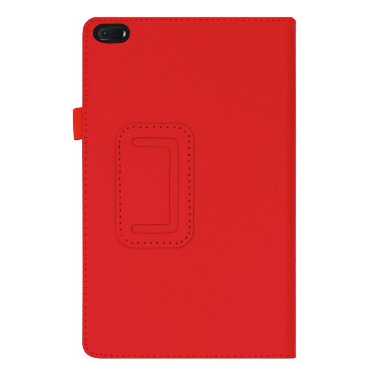 Litchi Texture Leather Stand Protective Case for Lenovo Tab E8 - Red-8