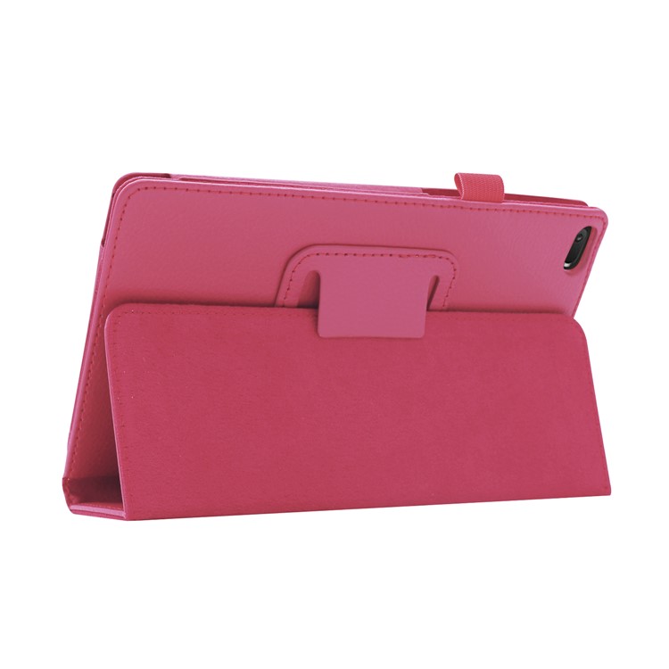 Litchi Texture Leather Stand Protective Case for Lenovo Tab E8 - Rose-6