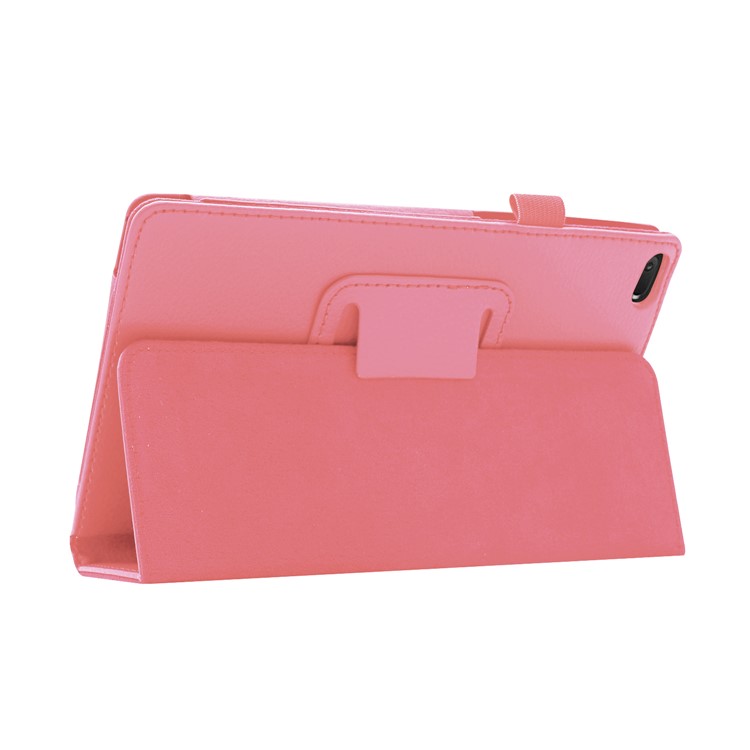 Litchi Texture Leather Stand Protective Case for Lenovo Tab E8 - Pink-6