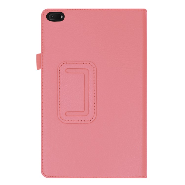 Litchi Texture Leather Stand Protective Case for Lenovo Tab E8 - Pink-8