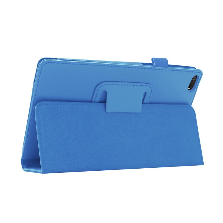 Litchi Texture Leather Stand Protective Case for Lenovo Tab E8 - Baby Blue-6