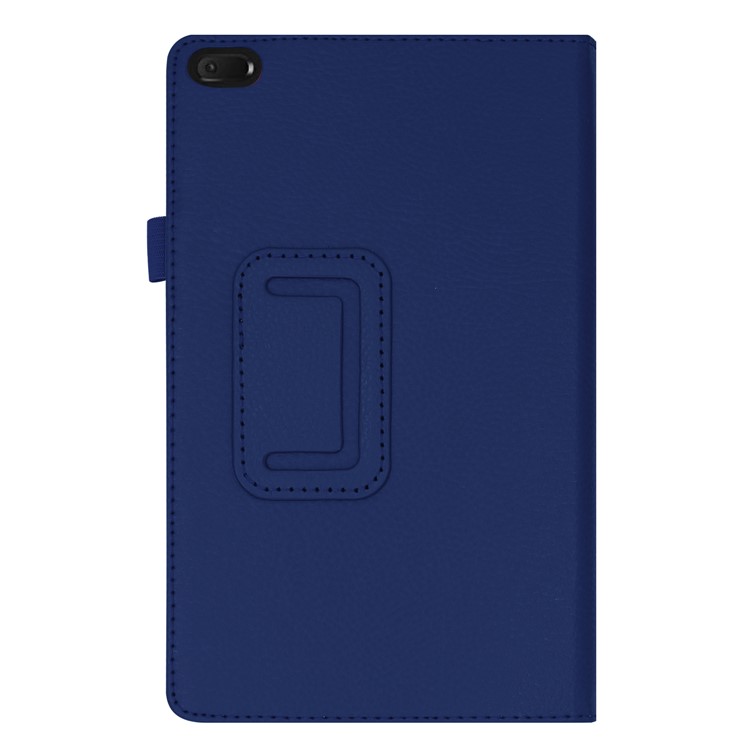 Litchi Texture Leather Stand Protective Case for Lenovo Tab E8 - Dark Blue-8