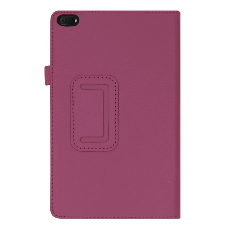 Litchi Texture Leather Stand Protective Case for Lenovo Tab E8 - Purple-8
