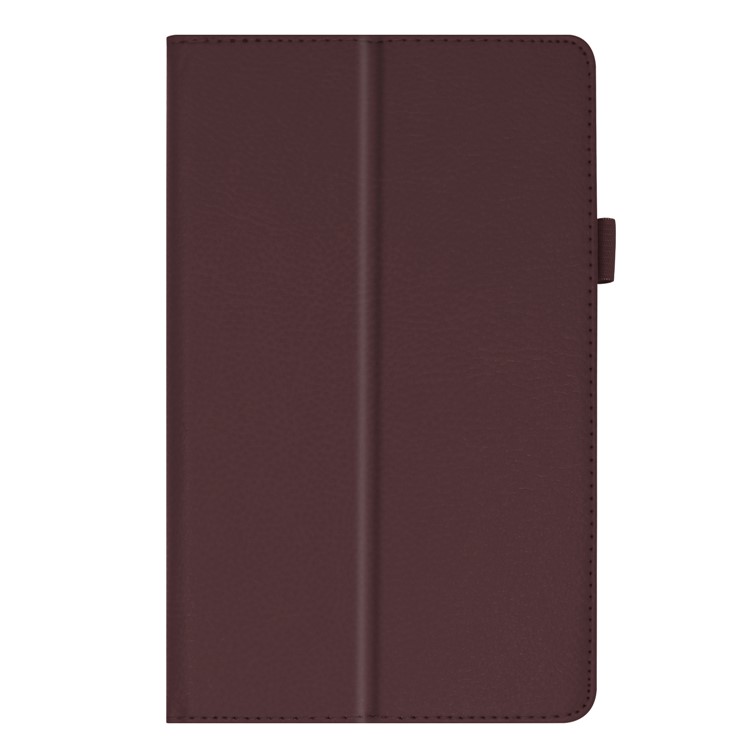 Litchi Texture Leather Stand Protective Case for Lenovo Tab E8 - Brown-7