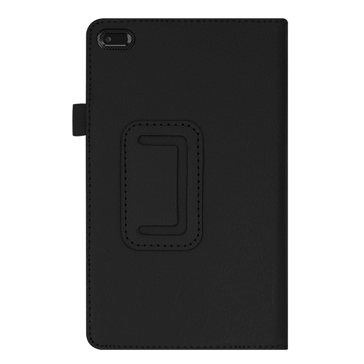 Litchi Skin Leather Stand Case for Lenovo Tab E7 - Black-8