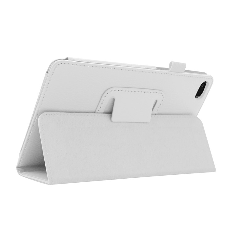 Litchi Skin Leather Stand Case for Lenovo Tab E7 - White-6