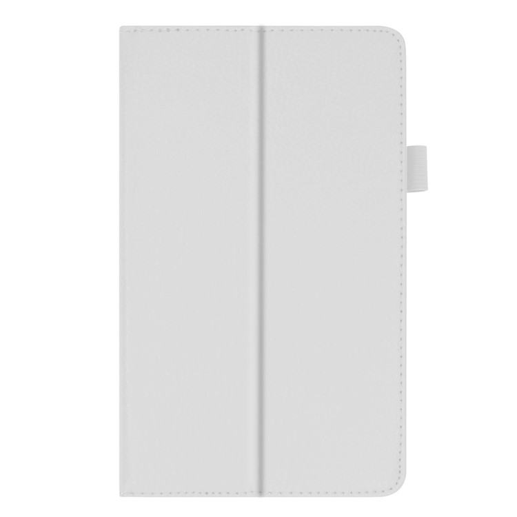 Litchi Skin Leather Stand Case for Lenovo Tab E7 - White-7