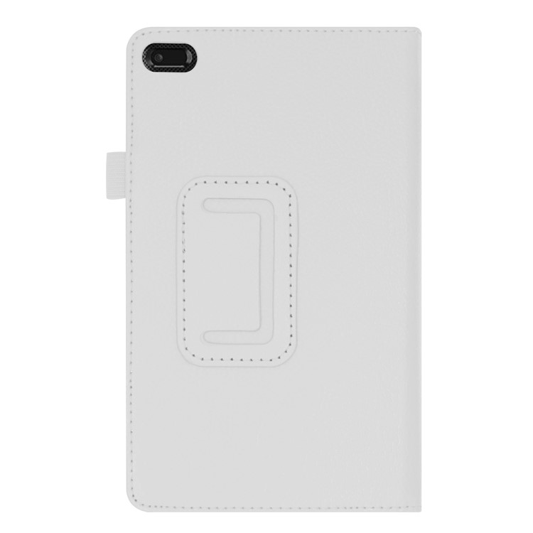 Litchi Skin Leather Stand Case for Lenovo Tab E7 - White-8