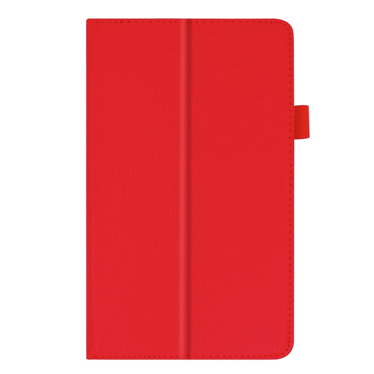Litchi Skin Leather Stand Case for Lenovo Tab E7 - Red-7