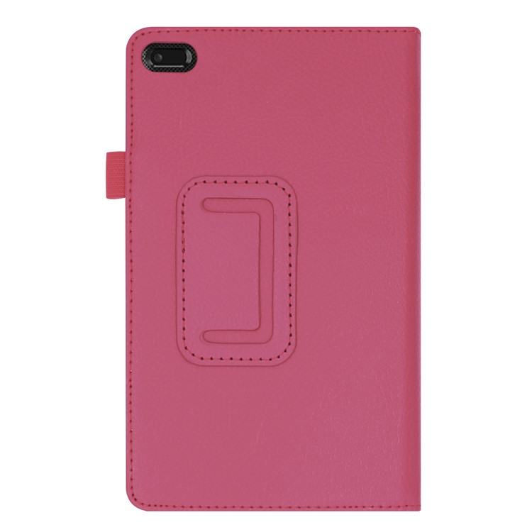 Litchi Skin Leather Stand Case for Lenovo Tab E7 - Rose-8