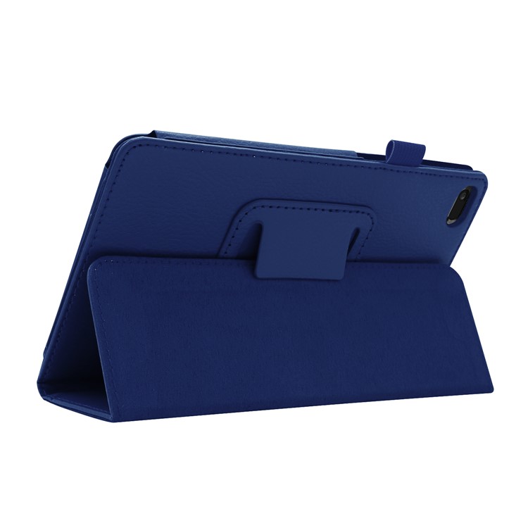 Litchi Skin Leather Stand Case for Lenovo Tab E7 - Dark Blue-6