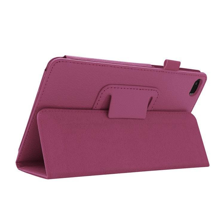 Litchi Skin Leather Stand Case for Lenovo Tab E7 - Purple-6