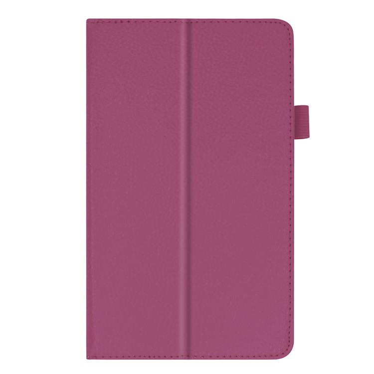 Litchi Skin Leather Stand Case for Lenovo Tab E7 - Purple-7