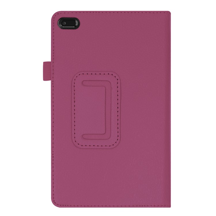 Litchi Skin Leather Stand Case for Lenovo Tab E7 - Purple-8