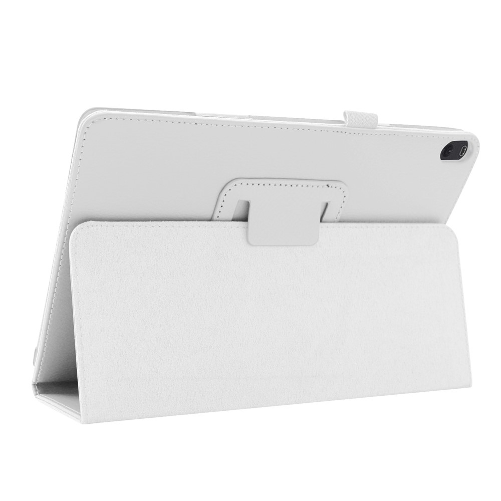 Litchi Texture Leather Stand Protective Case for Lenovo Tab M10 TB-X605F - White-6