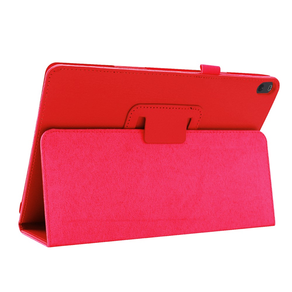 Litchi Texture Leather Stand Protective Case for Lenovo Tab M10 TB-X605F - Red-6