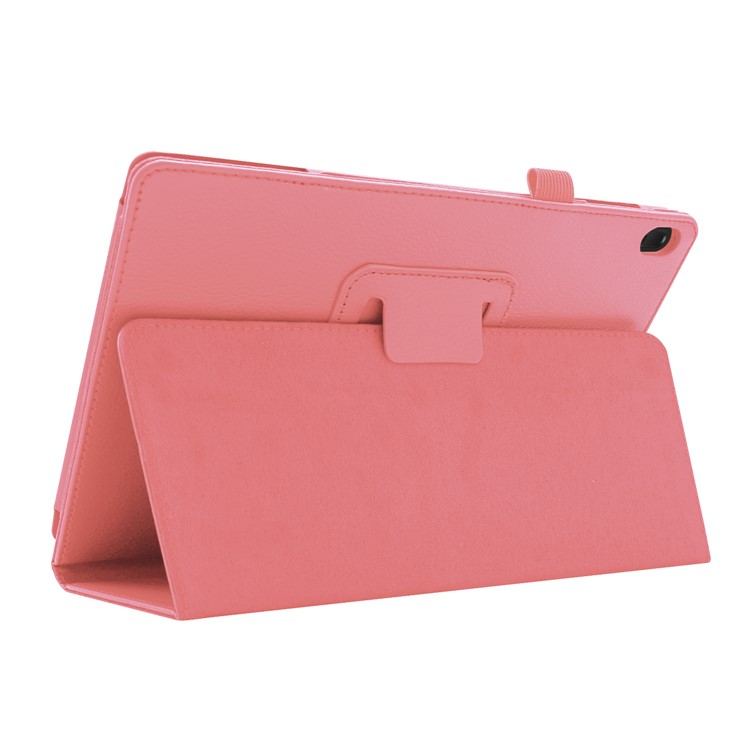 Litchi Skin Leather Stand Case for Lenovo Tab E10 - Pink-6